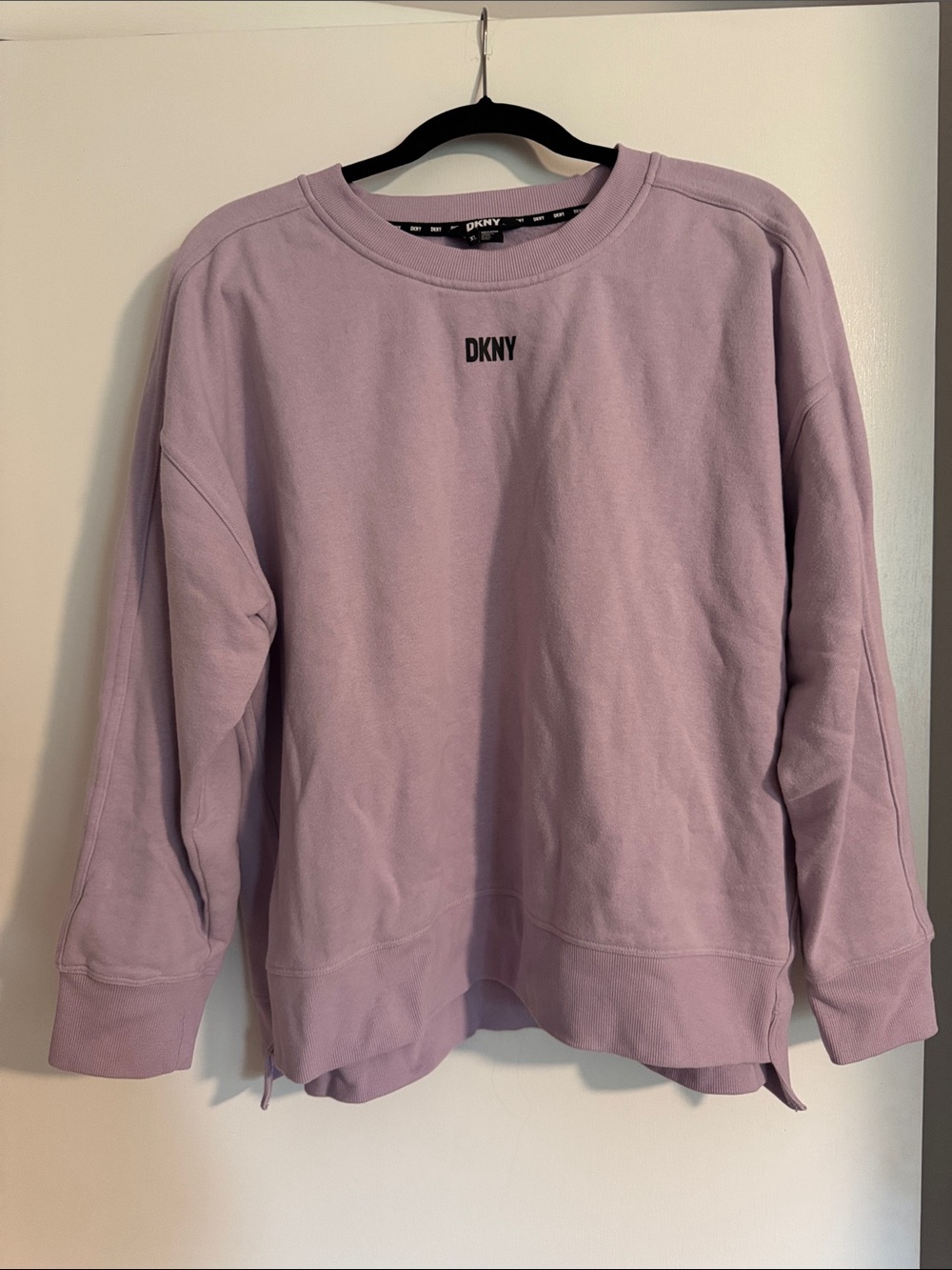 DKNY Pastel Lavender Pullover Sweatshirt